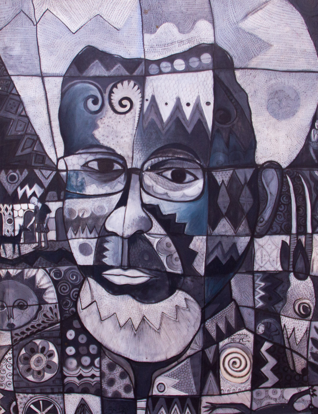 Abstract man with white Afo